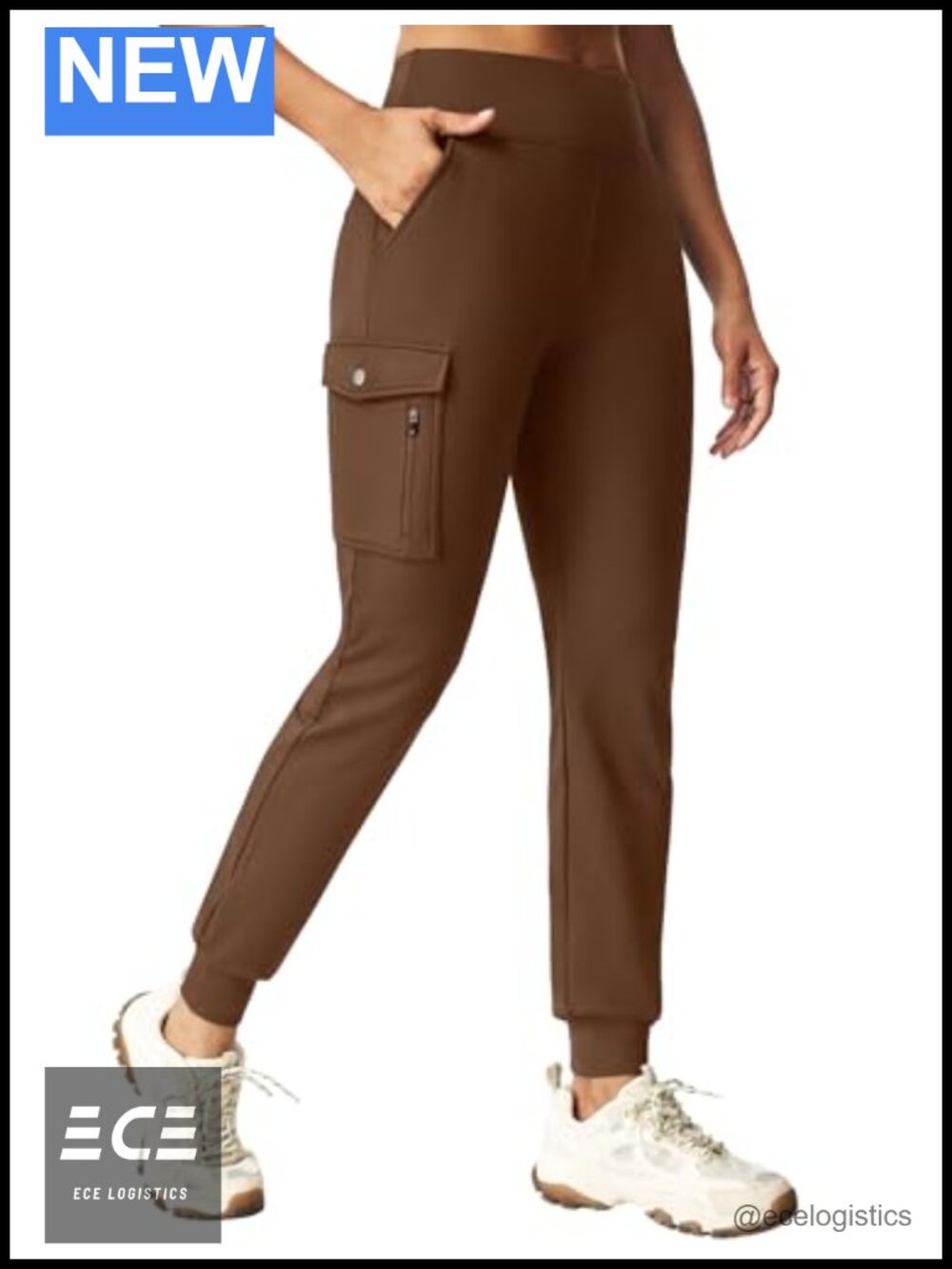 Fleece Lined Joggers Water Resistant Thermal Sweatpants High Waisted Hiking